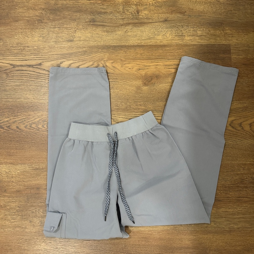 Jaanuu Gray Drawstring Scrub Pants